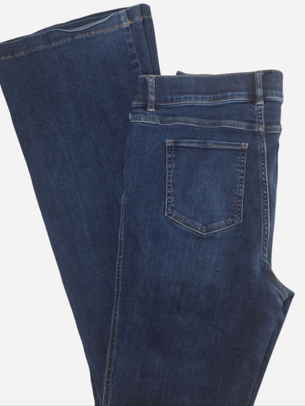 SPANX Women's Boot Cut Jeans - Dark Blue Denim